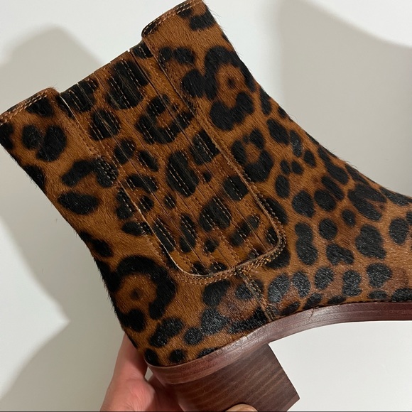 NWT Madewell Autumn High Chelsea Dark Leopard Boots 7.5 - Picture 8 of 16